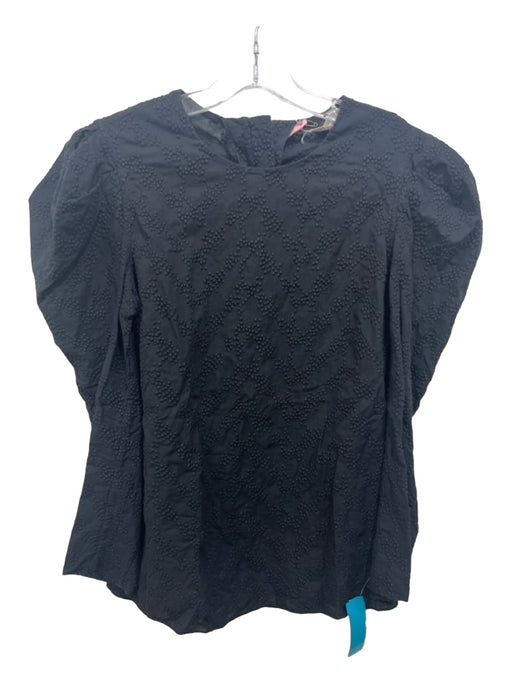 By Malene Birger Size 38 Black Cotton Textured Top Black / 38