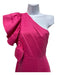 Aje. Size 8 Pink Viscose & Linen One Shoulder Tiered Asymmetric Ruffle Dress Pink / 8