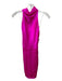Amanda Uprichard Size S Hot pink Silk Sleeveless Mock Neck Waist tie Mini Dress Hot pink / S