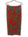 Diane Von Furstenberg Size 4 Orange & Blue Viscose & Silk Short Sleeve Skirt Set Orange & Blue / 4