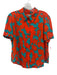 Diane Von Furstenberg Size 4 Orange & Blue Viscose & Silk Short Sleeve Skirt Set Orange & Blue / 4