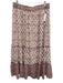 M.A.B.E Size L White & Pink Cotton Elastic Waist Maxi All Over Print Skirt White & Pink / L
