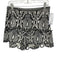 IRO Size 38 Black & White Cotton Side Zip Eyelet Tiered Scalloped Shorts Black & White / 38