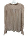 Parker Size Medium Blush Pink Silk Blend Long Sleeve Ruffles Sheer Top Blush Pink / Medium