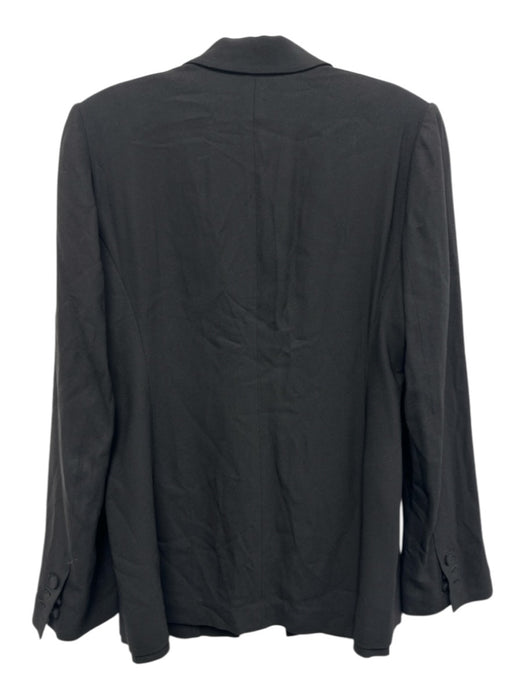 Diane Von Furstenberg Size 6 Black Viscose Blend Long Sleeve One Button Jacket Black / 6