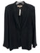 Diane Von Furstenberg Size 6 Black Viscose Blend Long Sleeve One Button Jacket Black / 6