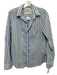 Frank & Eileen Size S Blue & White Cotton Striped Long Sleeve Collar Top Blue & White / S