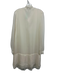 Diane Von Furstenberg Size S / 6 Cream White Silk Blend Long Sleeve Dress Cream White / S / 6