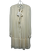 Diane Von Furstenberg Size S / 6 Cream White Silk Blend Long Sleeve Dress Cream White / S / 6