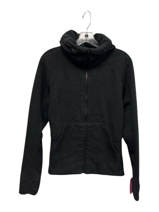Lululemon Size 8 Gray & White Cotton Blend Long Sleeve Zip Up Athletic Jacket Gray & White / 8