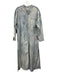Free People Size S Light Blue Cotton Button Up Long Sleeve Maxi Dress Light Blue / S