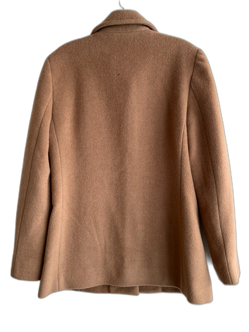 Coach Size Small Camel Wool Blend Gold Buttons Collar Pockets Car Coat Coat Camel / Small