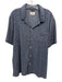 Marine Layer Size M/L Blue Terry Solid Button Up Camp Collar Men's Short Sleeve Blue / M/L