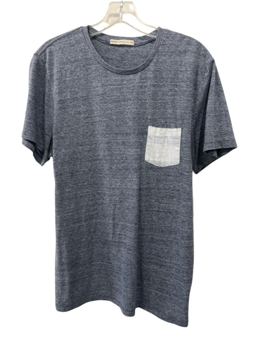 Marine Layer Size M/L Blue Cotton Heathered T shirt Crew Men's Short Sleeve Blue / M/L
