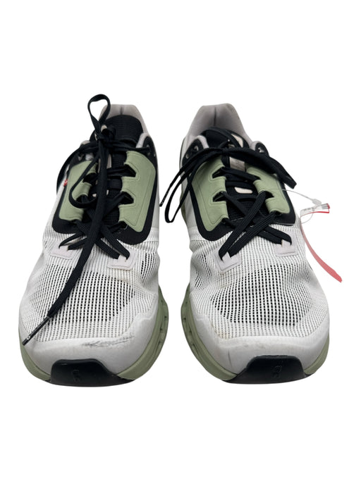 On Cloud Shoe Size 9.5 White & Green Synthetic Solid Sneaker Men's Shoes White & Green / 9.5