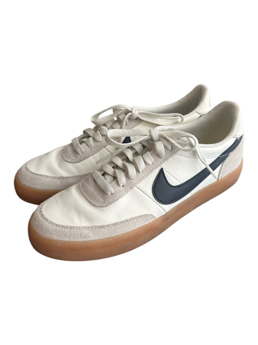 Nike Shoe Size 7.5 White & Black Leather Round Toe Low Top Lace Up Sneaker Shoes White & Black / 7.5