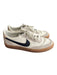 Nike Shoe Size 7.5 White & Black Leather Round Toe Low Top Lace Up Sneaker Shoes White & Black / 7.5