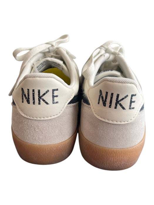 Nike Shoe Size 7.5 White & Black Leather Round Toe Low Top Lace Up Sneaker Shoes White & Black / 7.5
