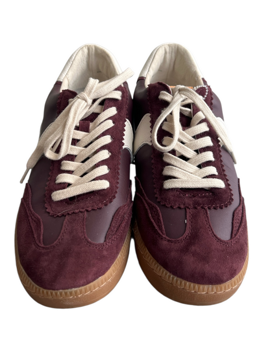 Dolce Vita Shoe Size 9 Maroon Leather Almond Toe Low Top Lace Up Sneaker Shoes Maroon / 9