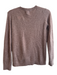 Nordstrom Size Small Brown Cashmere V Neck Long Sleeve Ribbed Accents Sweater Brown / Small