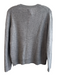 Nordstrom Size Small Gray Cashmere Crew Neck Long Sleeve Ribbed Accents Sweater Gray / Small