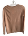 Nordstrom Size Small Tan Cashmere V Neck Long Sleeve Ribbed Accents Sweater Tan / Small
