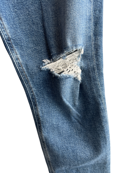 Agolde Size 29 Denim Blue Cotton Blend Button Fly 5 Pocket High Waist Jeans Denim Blue / 29