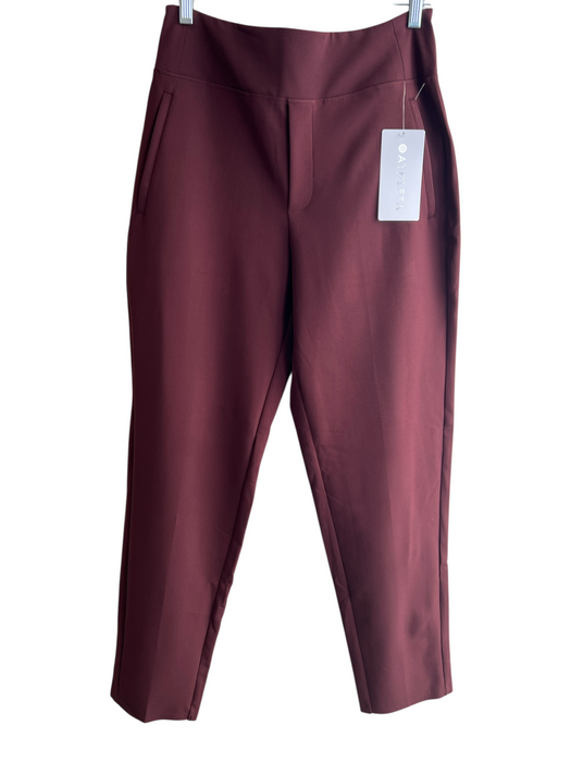 Athleta Size 8 Burgandy Polyester Blend Stretch Waist Side Pockets Pants Burgandy / 8