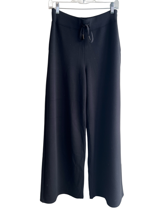 Spanx Size Medium Black Modal Blend Stretch Waist Drawstring Wide Leg Sweatpants Black / Medium