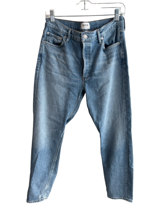 Agolde Size 29 Light Wash Cotton Blend Button Fly 5 Pocket Mid Rise Jeans Light Wash / 29