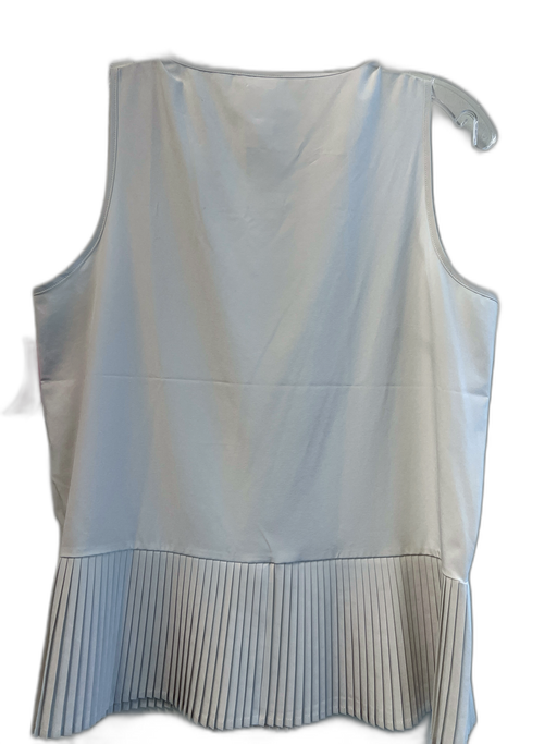 Spanx Size Small Ice Gray Polyester Sleeveless Round Neck Pleated Bottom Top Ice Gray / Small