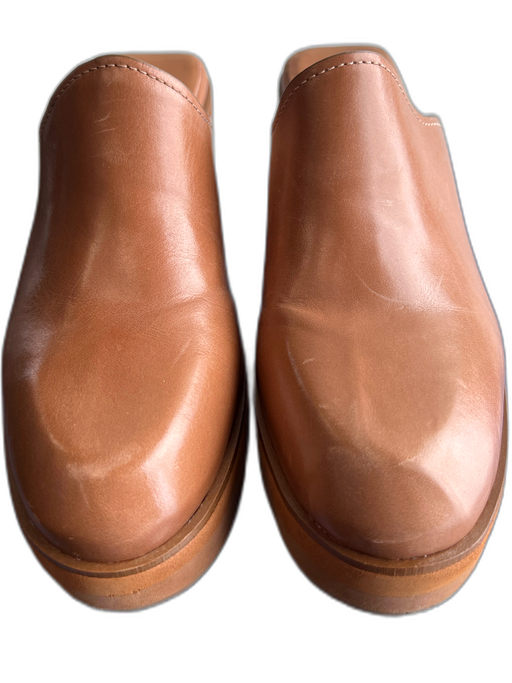 27 EDIT Naturalizer Shoe Size 9 Light Brown Leather Platform Block Heel Shoes Light Brown / 9