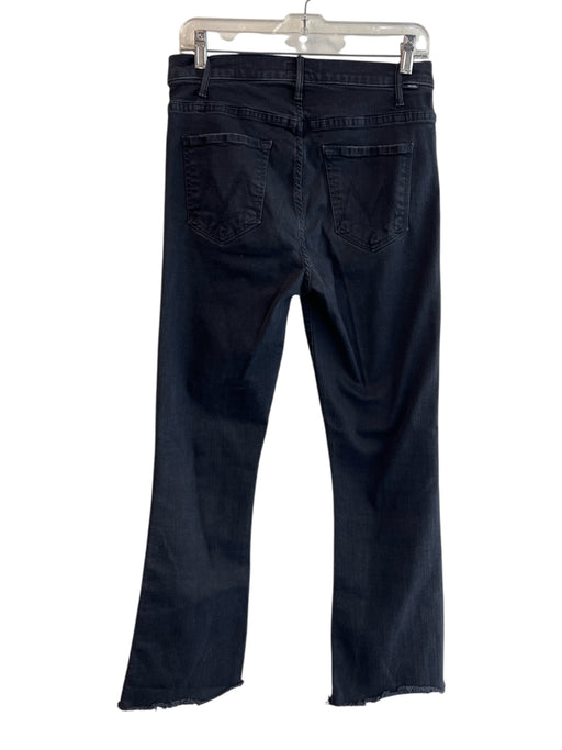 Mother Size 29 Black Cotton Blend High Waist Zip Fly distressed Boot Cut Jeans Black / 29
