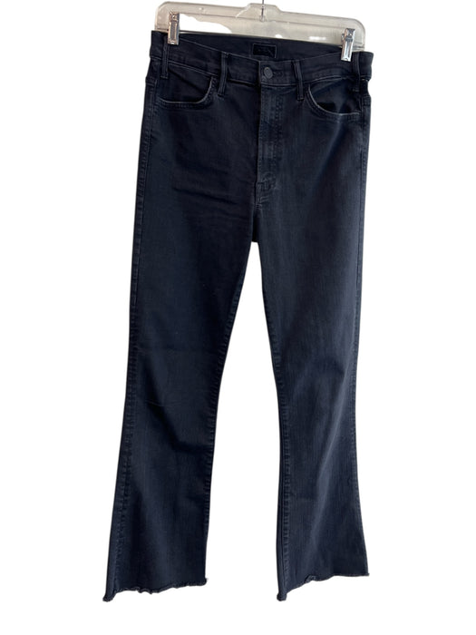 Mother Size 29 Black Cotton Blend High Waist Zip Fly distressed Boot Cut Jeans Black / 29