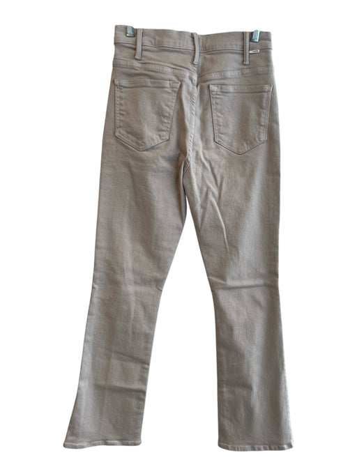 Mother Size 29 Beige Cotton Blend 4 Pocket Zip Fly High Waist Boot Cut Jeans Beige / 29