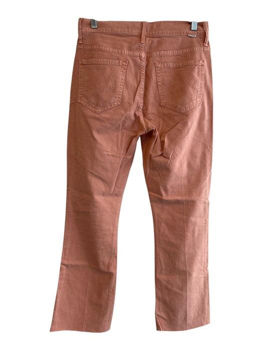 Mother Size 29 Peach Cotton Blend 5 Pocket Zip Fly Mid Rise Fray Hem Jeans Peach / 29