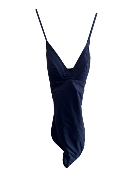 Vineyard vines Size Medium Navy Nylon Blend One Piece Low Back V Neck swimwear Navy / Medium