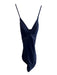 Vineyard vines Size Medium Navy Nylon Blend One Piece Low Back V Neck swimwear Navy / Medium