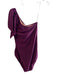 J Crew Size Small Eggplant Polyamide One Shoulder Ruched Side High Cut swimwear Eggplant / Small