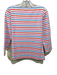 J. McLaughlin Size S Pink, White, Blue Nylon Blend Long Sleeve Striped Top Pink, White, Blue / S