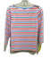 J. McLaughlin Size S Pink, White, Blue Nylon Blend Long Sleeve Striped Top Pink, White, Blue / S