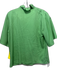 S'edge Size S Green Tencel Half Sleeve Button Up Ruffle collar Top Green / S