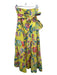 Banjanan Size L Yellow & Multi Cotton floral print Tiered Belted Skirt Yellow & Multi / L