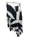 Milly Size P Black & White Viscose Side Zip Abstract Assymetric Skirt Black & White / P