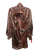 Raquel Diniz Size 40 Rose Gold Pink Polyester Fully Sequined Wrap Dress Rose Gold Pink / 40