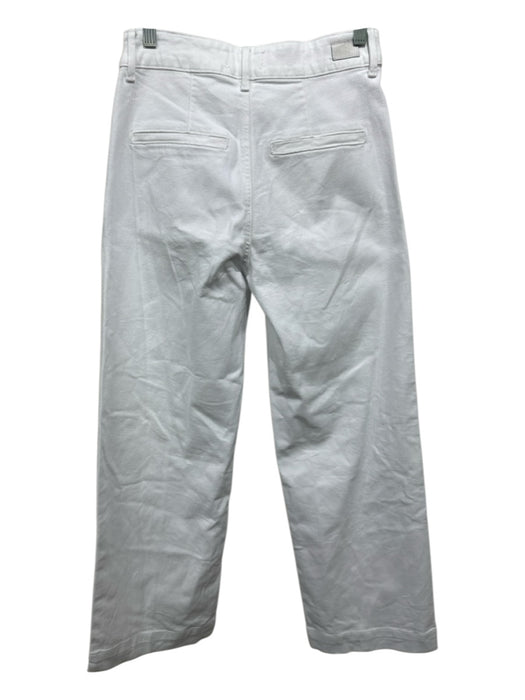 Paige Size 27 White Cotton Denim Wide Leg Jeans White / 27