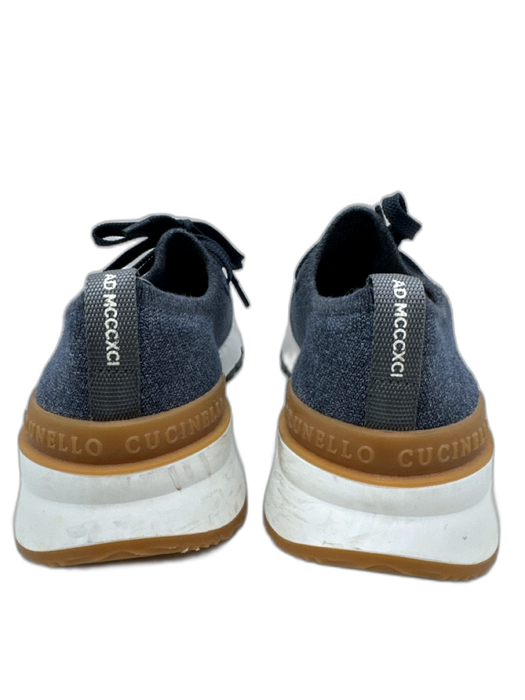 Brunello Cucinelli Shoe Size Est 8 Blue Synthetic Solid Trainer Sneaker Shoes Blue / Est 8