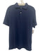 Peter Millar Size M Navy Synthetic Solid Polo Athleisure Men's Short Sleeve Navy / M