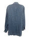 Luciano Barbera Size M Blue & White Linen Plaid Button Up Long Sleeve Shirt Blue & White / M