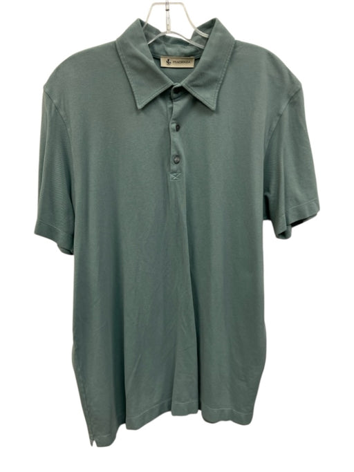 Piacenza Size 52 Seafoam Cotton Solid Polo Men's Short Sleeve Seafoam / 52